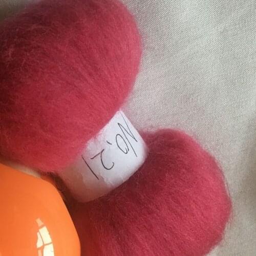 WFPFBEC 70s Australia COMBED 100% WOOL fiber merino diy wool for neddles felting 50g 100g NO.21