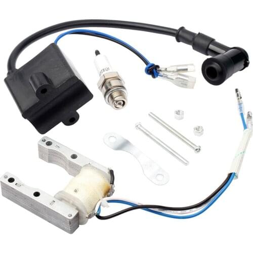 1 Set Motorcycle CDI Ignition Coil System Spark Plug For 49cc 80cc 2-stroke Engine Motorized Bicycles Mini Moto Accessories