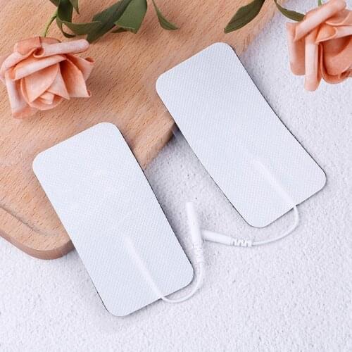 2pcs/lot Non-woven Electrode Pads For Tens Units White Cloth For Slimming Massage Digital Therapy Machine Massager Reusable
