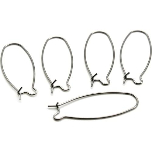 30pcs 316 Stainless Steel Earring Base Making Supplies Earring Clasps Hooks Findings for DIY Jewelry Making Earwire Accessories