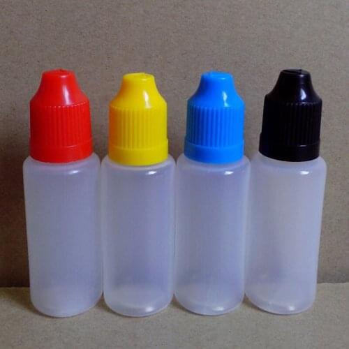 50pcs Plastic Dropper Bottle 15cc E-Juice Eye Drop Vial With Childproof Cap And Long Tip E Liquid Empty 15ml Jar