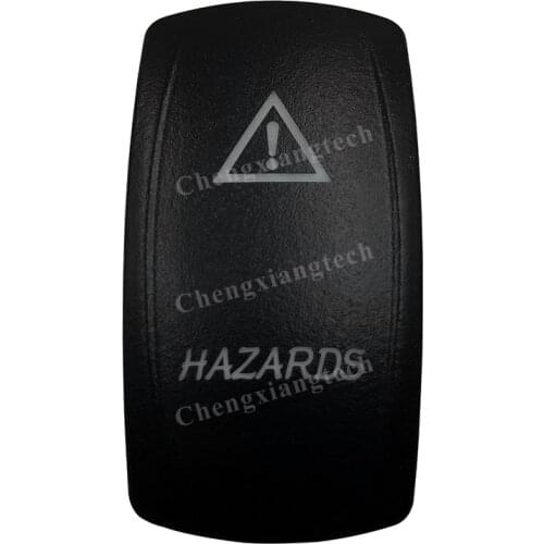 Car Boat Truck Backlit Swtich Cap- Laser Engraving - HAZARDS -for Led Carling Arb Narva 4x4 RV Rocker Switch, Cover Only
