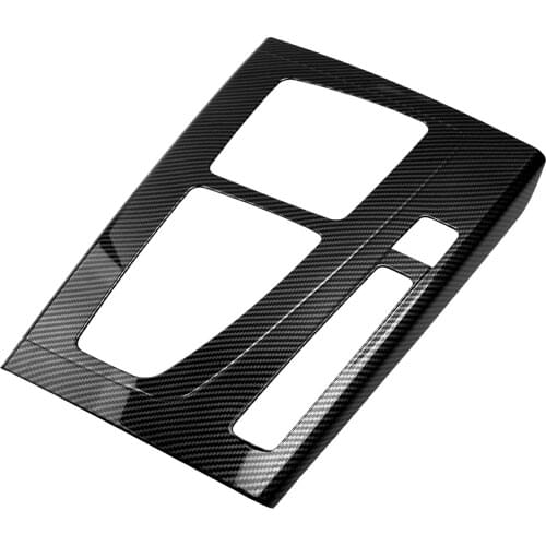 Car Interior Gear Shift Box Panel Cover Trim Frame Left Hand Drive Only Black Carbon Fiber Style Fit for Audi SQ5 Q5 PHEV 2020