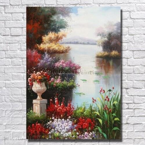 Free Shipping Hand Painted Oil Painting On Canvas Beautiful Scenery Oil Painting Living Room Wall Pictures no Framed Pictures