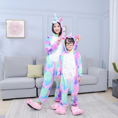 Kids Unicorn Onesies Boys Girl Halloween Family Party Costume Fancy Animal Cosplay Child Funny Carnival Overall Jumpsuit Pajamas