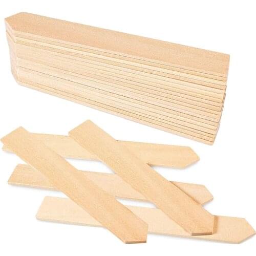 Eco-Friendly Wooden Plant Bamboo Plant Labels w/ 1 Pen Flower Thick Tag Label Mark Garden Decoration Ornaments Vegetables Tools