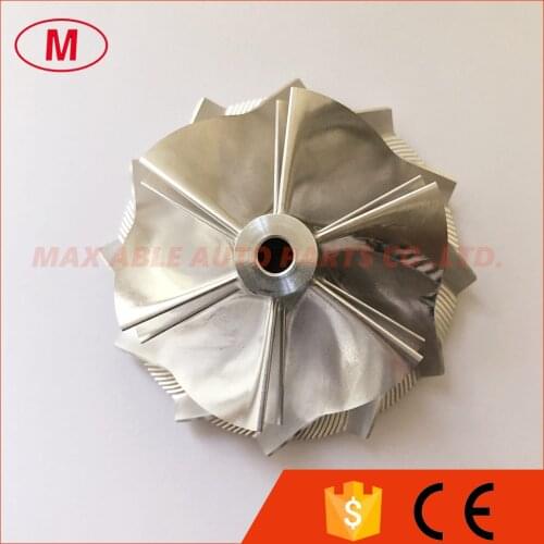 K04 reverse 6+6 blades 46.39/56.08mm high performance aluminum 2618/millining /billet compressor wheel for turbo