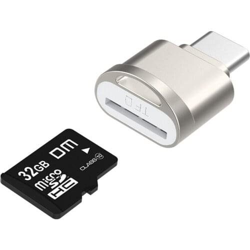 DM CR007 Mini Type C usb2.0 Micro SD TF Memory card reader for Mac Huawei Xiaomi LG Sony Tablets Type C Cardreader