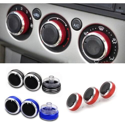 3Pcs Car A/C Heater Lid Button Switch Knob Fit For Ford Mondeo MK4 S-Max C-Max MK1 Focus MK2 MK3 2007- 2010 2011 2012 2013 2014