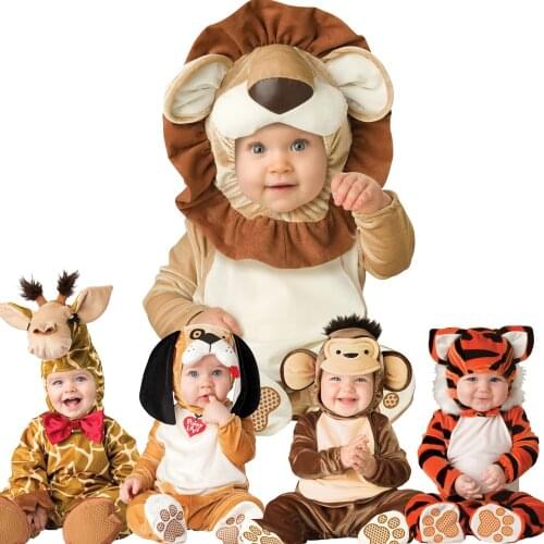 Baby Infant Animal Romper Role Play Costumes Lion Dress up Outfit Halloween Costume