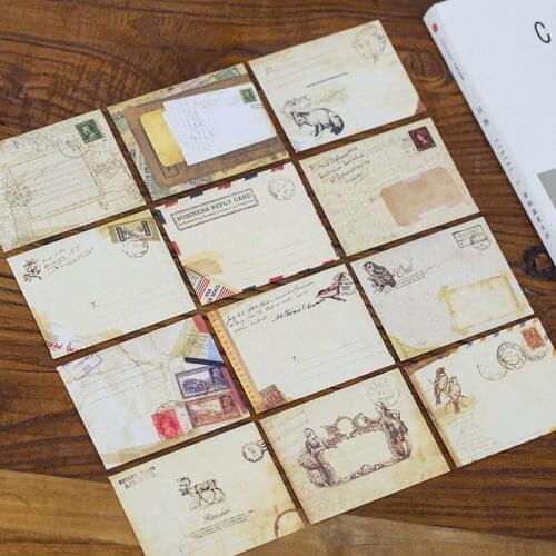 120 pcs/set 9.5x7.2cm Vintage Small Mini Kraft Paper Window Envelopes wedding invitation envelope gift envelope