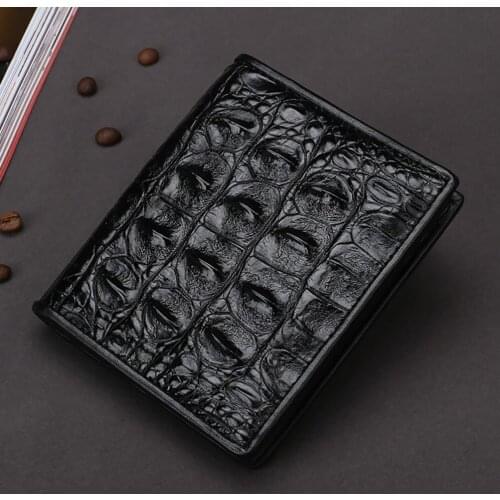 Mans Crocodile Leather Wallet Purse For Men Slim Leather Wallet Small Coin Wallets Money Bag Credit Card Holder