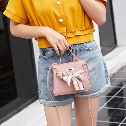 Fashion Girls Ladies Mini Leather Silk scarf Shoulder Bag PU Leather Envelope Cross Body Messenger Handbag Purse Tote Satchel