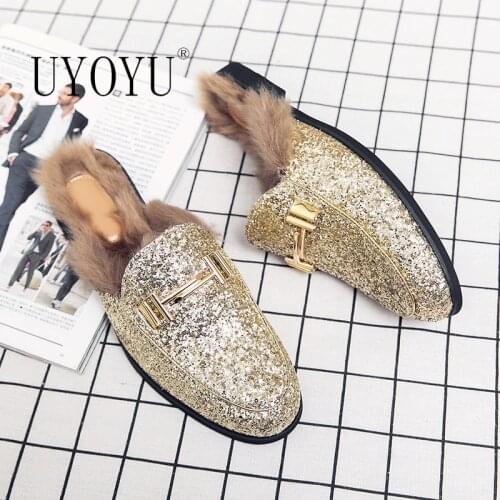 Genuine Leather Mules Half Shoes For Men Fur Shoes Black Luxury Shoes Fashion Mens Winter Footwear Zapato Hombre Casual De Cuero