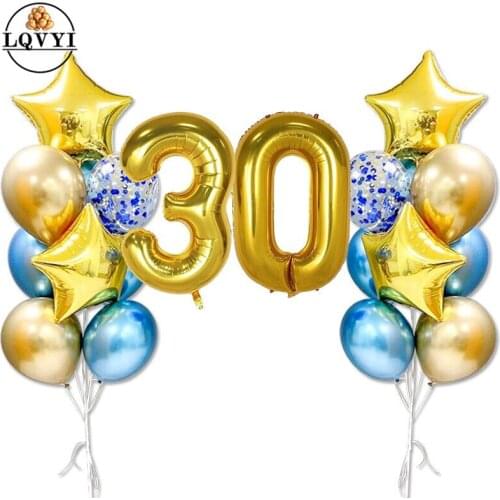 18 19 20 22 25 30 years Birthday Deco Set Foil Balloons Years Birthday 18th 30th 40th Birthday Party Decorations Adult Ballon