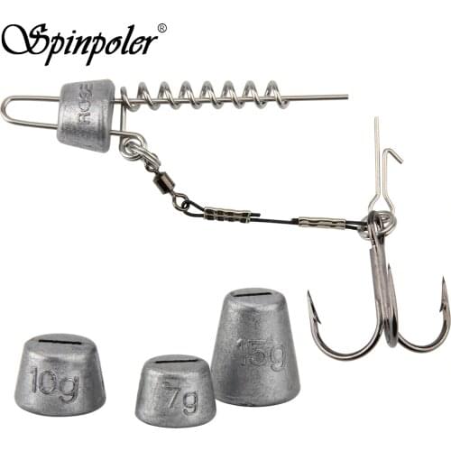 Spinpoler multi depth screw and weight refill pack Rubber Fish system shad worm fish for spin fishing with Softbaits
