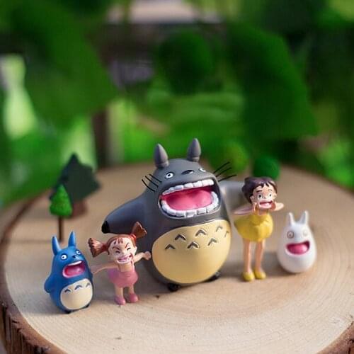 Set of 5pcs Totoro Terrarium Material Accessories Ghibli Studio Fairy Garden Miniature Shouting DIY Accessories