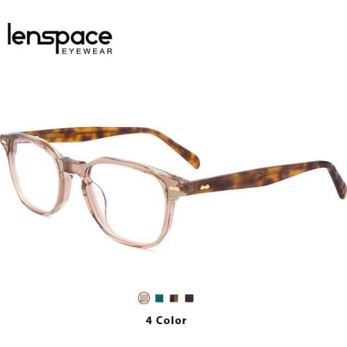 Lanspace New Square Glasses With Glass Women Frame Eyeglasses Vintage Clear Lens Branded Womens Glass Myopia An-ti Blue Light