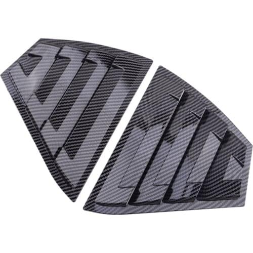 Beler 1 Pair Car Side Vent Rear Window Louvers Scoop Fit for Nissan Sentra 2020 2021 Carbon Fiber Style ABS