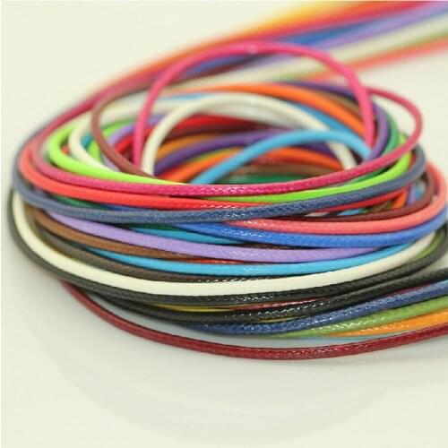 Wholesale 1.5MM 10m/lot Mixed Colors Korea Wax Rope Leather Cord Waxed Necklace Rope DIY Jewelry Making Accessories CD-02