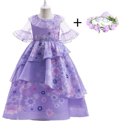 Girls Unicorn Long Dress Rainbow Princess Flower Girl Wedding Party Dress Children Christmas Halloween Cosplay Costume 3-14 Year