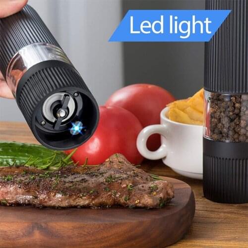 Portable Professional Black ABS Spice Grinder Kitchen Dining Bar Pepper Mill Grinder Kitchen Gadgets 2021 New arrival Fast ship