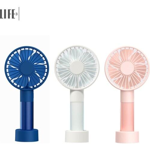 3Life Portable Handheld Fan Handy Mini USB Rechargeable Fan Electric Desktop Table Fan Three Gear Wind For Summer Travel Home