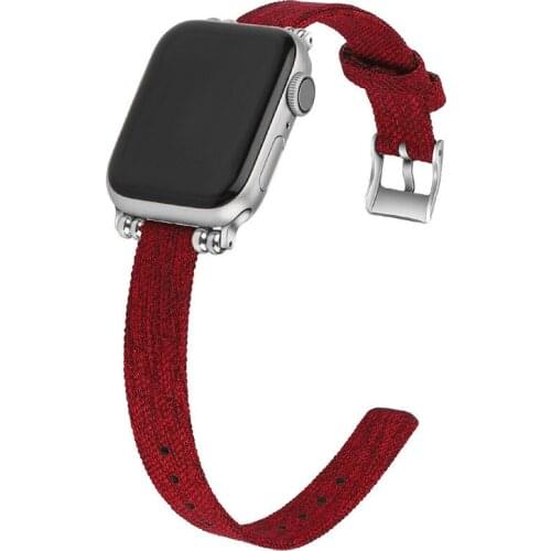 Nylon Band for Apple Watch 44mm 42mm Series 6/5/4/3/2/1 iWatch SE Lightweight Breathable Wrist Strap for Applewatch 38mm 40mm