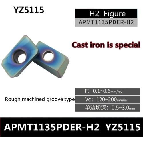 10/20/50/100PCS APMT1135 PDER-H2 YZ5115 Turning Tool Carbide Insert APMT1604 PDER-H2 Cutter Milling CNC Tools high quality