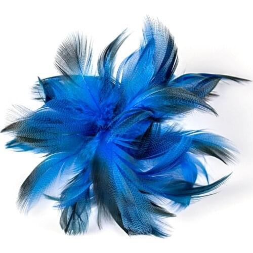 Blue Fluffy Duck Feathers Flower DIY Wedding Corsage Decoration Carnival Headdress Accessories Goose Plumes For Crafts Wholesale