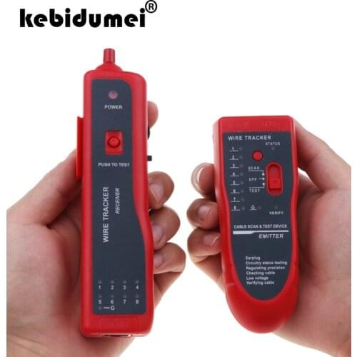 Kebidumei Network Cable Tester Lan RJ45 RJ11 Cable Wire Tracker Ethernet LAN Network Cable Tester Detector Line Finder Tool