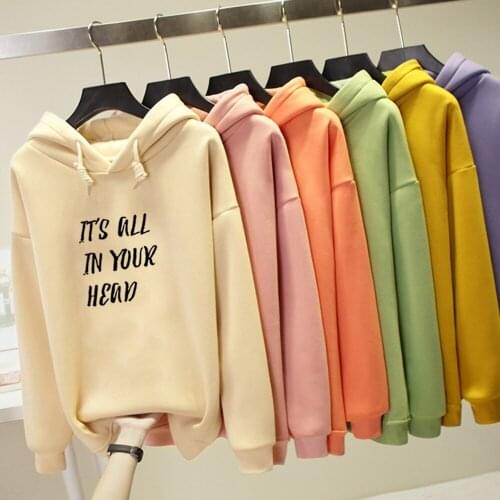 Letter Print Kpop Harajuku Sweatshirt Streetwear Drawstring Warm Pullover Fleece Oversized Hoodie Womens Jacket Punk Cool