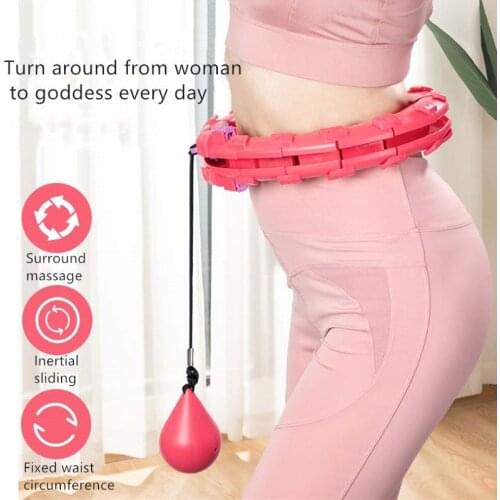 Magic Hoop Abdominal Exercise Loss Weights Fitness Hoop Home Massage Sports Hoops Adjustable Waist Training Ring Belly Trainer