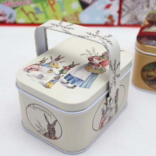 Storage Tin Candy Box Change Box Earphones Box Small Suitcase Storage Organizer Tin Box Makeup Organizer Box Storage Box