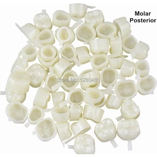 100Pcs Dental Materials Mixed Type Temporary Crown Molar Posterior Nature Color Teeth Whitening Dentist Products