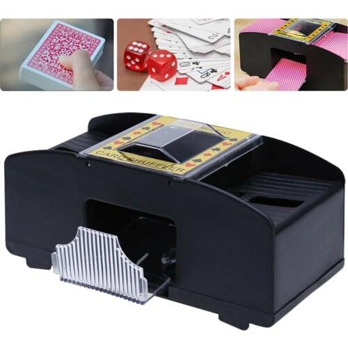 2 Deck Playing Cards Automatic Shuffle Machine Board Game For Entertainment Gambling Plastic Silent Poker Card Shuffler