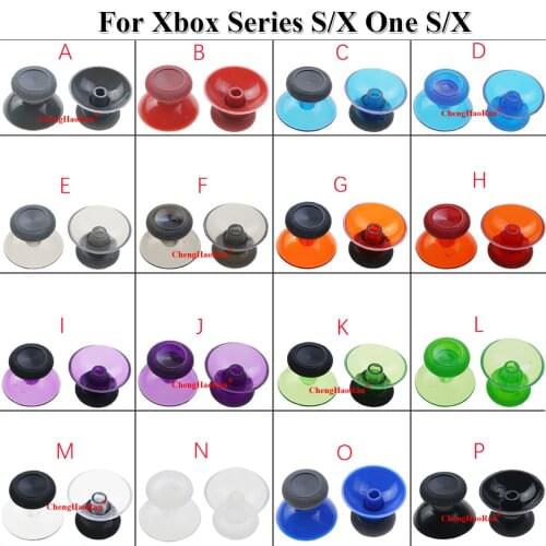 2pcs Thumbstick Grip For Xbox One Series S / X Controller 3D Analog Cap For Xbox One Elite Joysticks Cap Cover Solid Buttons