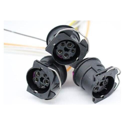 2pcs FOR Vo Passat B5 liberation J6 headlight assembly headlight plug hole harness car 5