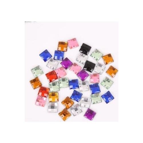 8-10mm flat bottom square acrylic hand-stitched drill manual diy production beaded clothing accessories material accessories