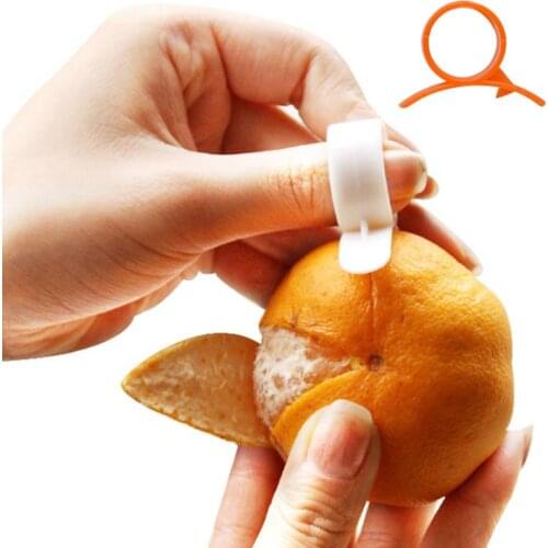 8pcs Practical Kitchen Gadgets Cooking Tools Peeler Parer Finger Type Open Orange Peel Orange Device Random Color