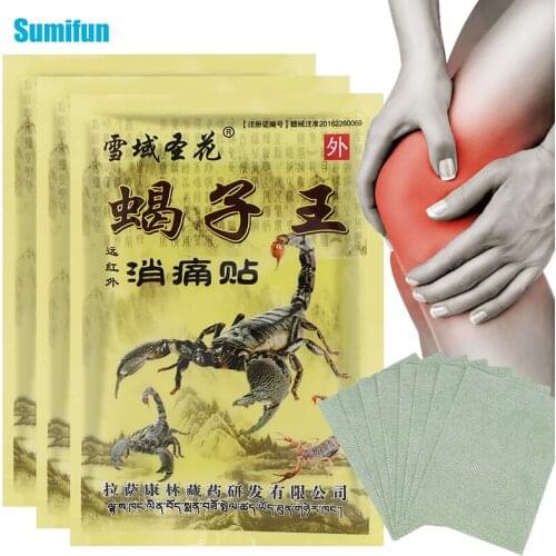 8Pcs Scorpion Venom Heat Patches For Pain Capsicum Medical Plaster Arthritis Frozen Shoulder Pain Patch Knee Pain Relief C1494