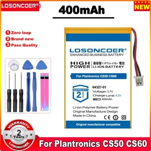 64327-01 Battery For Plantronics CS50 CS60 C65,CS351,CS361,CS510,CS520,CS55,CS65,HL10,Savi 410/420/710/720,WH300,WH350 Batteries