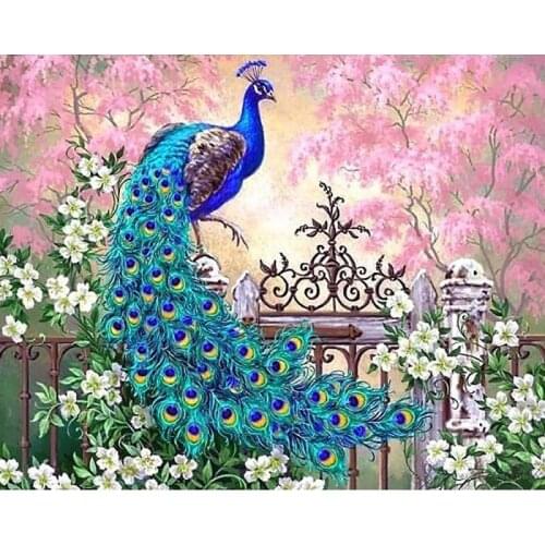 5D DIY Diamond Painting Peacock 5D Diamond Embroidery Animals Sale DIY Mosaic Needlework Rhinestone Wall Decor