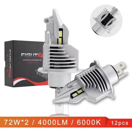 Fighter H4 Led 9003 HB2 Car Headlight Bulb 80W 12V 24V 6000K CSP Chip Car Light 16000LM Super bright Led H4 auto lamp DJ