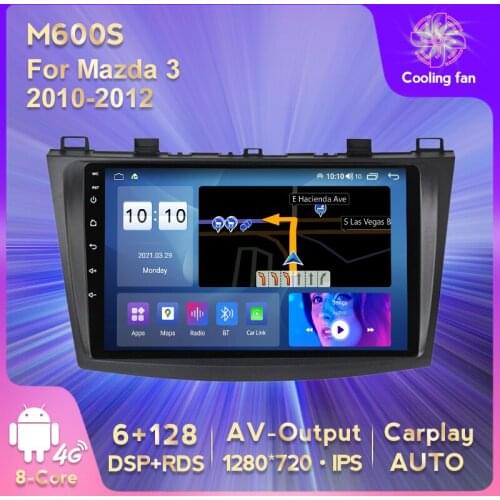 IPS HD 1280*720 Android 11 Car GPS Navigation DVD Multimedia Player for Mazda 3 2010-2012 Wifi BT Stereo Player Carplay AUTO DSP