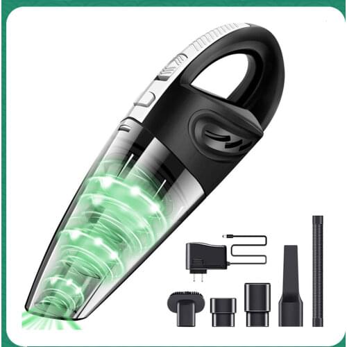 Wireless Vehicle Vacuum Cleaner Portable Handheld Powerful Home Cyclone Cleaner 120W Quick Chargeable Car Vacuum Cleaner