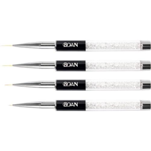 BQAN 5/7/9/11mm Crystal Salon Using Nail Art Design Skinny Small Nail Art Painting Brush 5mm Long