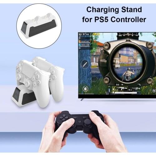 Fast Dual Controller Charger Stand Station for Play Station 5 PS5 Joystick Gamepad Charging Dock for DualSense/PS5