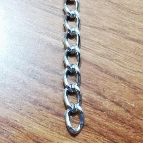 1meter in bulk 8.2mm wide Cowboy Curb Link Chain Stainless Steel Jewelry Finding Chain DIY Necklace bracelet Marking