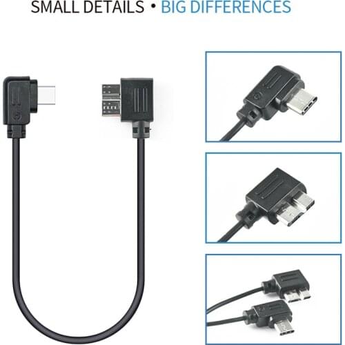 For ZHIYUN Crane 3 Lab Camera Control Cable USB 3.0 to Type-C For Canon EOS R RP Nikon Z6 Z7 GH5 BMPCC 4K Z CAM E2 Micro3.0-Type